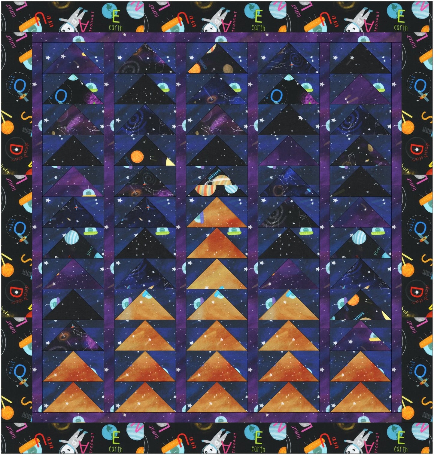 Sunflower Lane Space Geese Pattern